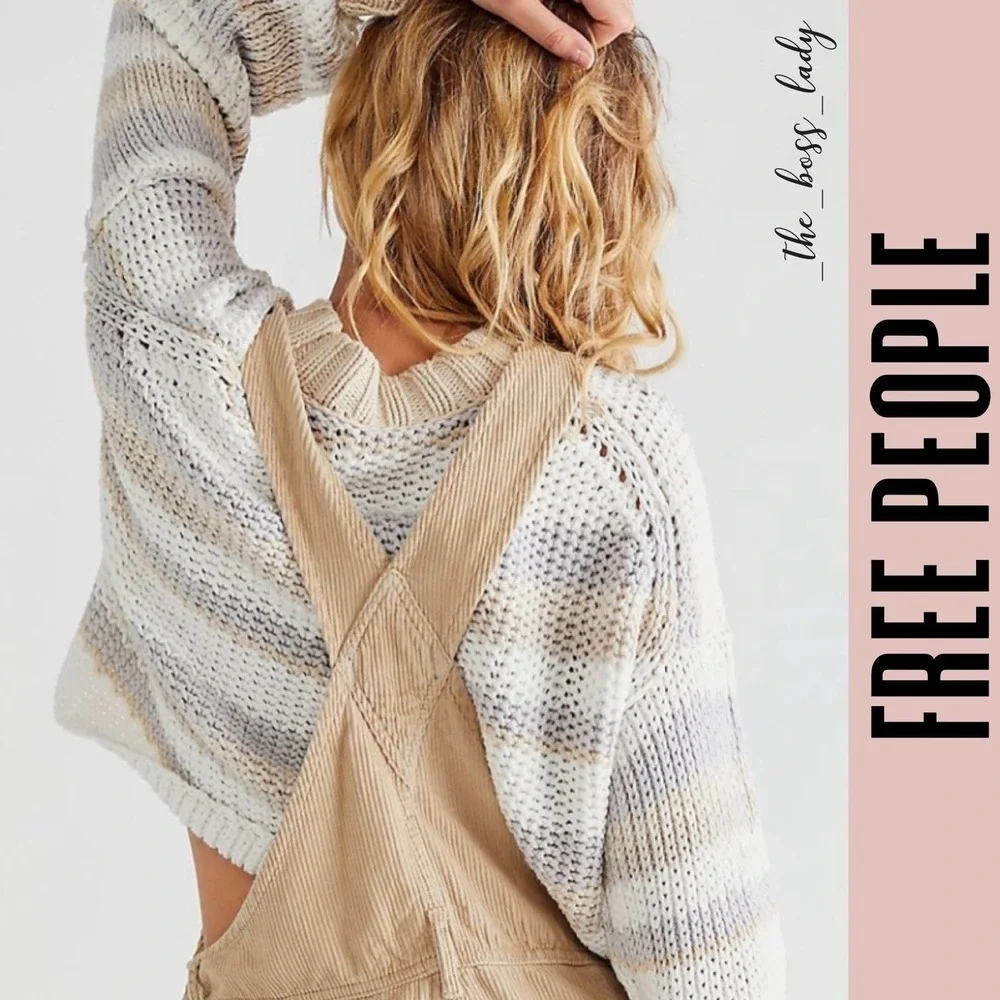 Free People pullover sweater devon striped